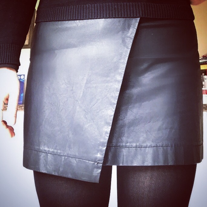 Wednesday Addams inspired Very.co.uk faux leather mini skirt via Always a Blue Sky Girl blog 