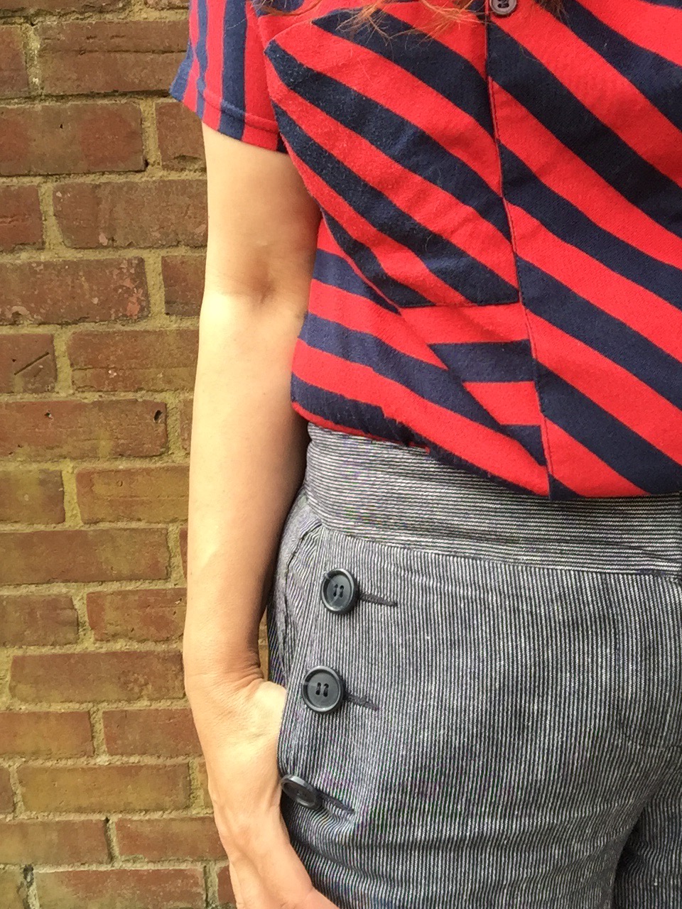 #ootd nautical striped vintage and m&s look via always a Blue Sky Girl blog